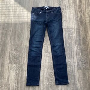 PAIGE - Skyline Low Rise Skinny Jeans in Dark Wash - Size 26